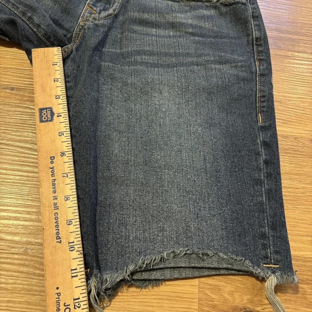 VTG True Religion Ricky Cut-Off Shorts Mens 32 Big T Jorts Thick Stitch USA Y2K